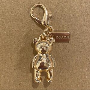 Coach Gold Bear Charm Keychain